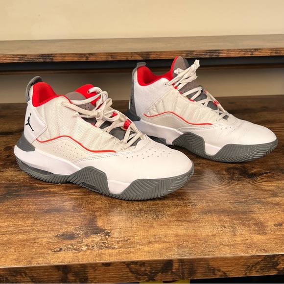 Jordan Stay Loyal DB2884-105 White Grey Red Sneakers‎ men's 8 - Picture 1 of 15